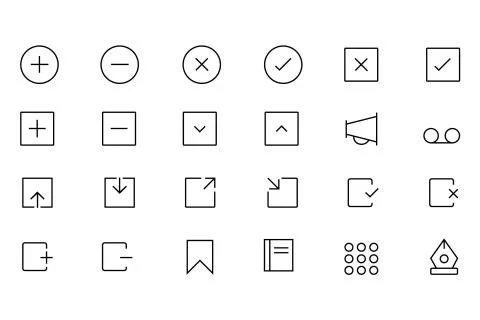 IOS and Android Vector Icons Pack Stock Illustration