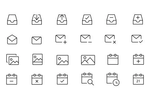 IOS and Android Vector Icons Set Stock Illustration