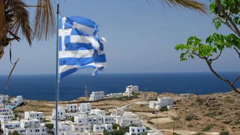Ios Cyclades Greece Stockbeeldmateriaal 196175984