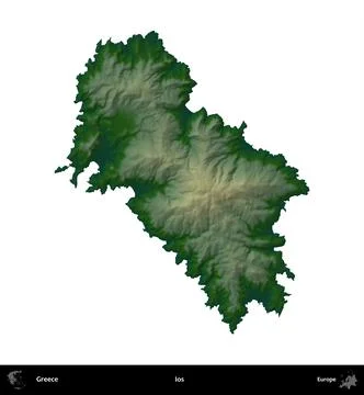 Ios, Greece, isolated on white. Physical Stock Illustration