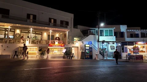 Ios Greece by night Stock-Footage 328427186