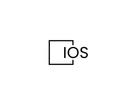 IOS letter initial logo design vector illustration Illustrazione stock