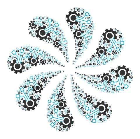 IoT Component Icon Twirl Twist Stock Illustration