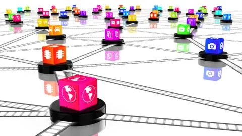 IOT concept network Stock Illustration