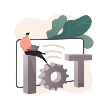 IoT development abstract concept vector illustration. イラスト素材