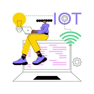 IoT development abstract concept vector illustration. Stock-Illustration