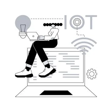 IoT development abstract concept vector illustration. 스톡 일러스트