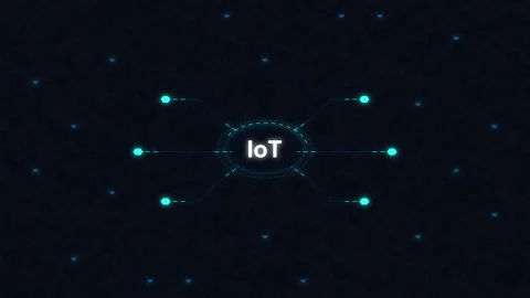 IoT digital network motion graphic showing connected data node links Stock Footage 348341321