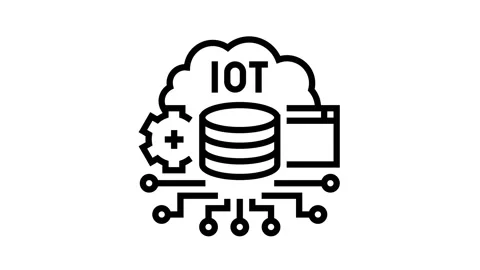 Iot electronic technology line icon animation Stock Footage 224354714