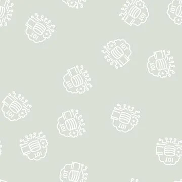 Iot electronic technology line seamless pattern Stock Illustration