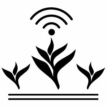 Iot farming trees icon Stock Illustration