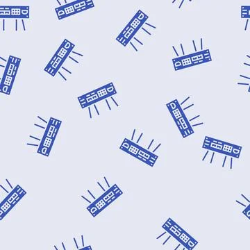 Iot gateway data center glyph seamless pattern Illustrazione stock