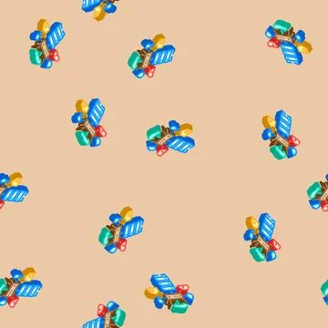 Iot gateway data center isometric icon seamless pattern Illustrazione stock