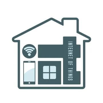 Iot house technology icon Stock Illustration