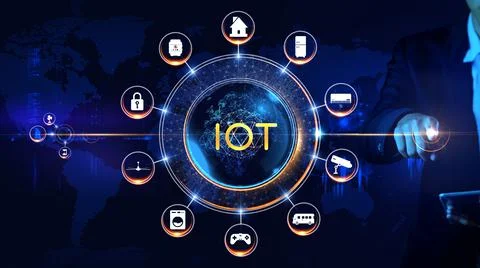 IOT Icon Rotating wheel Concept Illustrazione stock