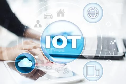 IOT. Internet of Thing concept. Multichannel online communication network. Stock-Fotos