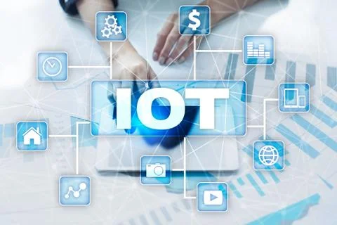 IOT. Internet of Thing concept. Multichannel online communication network. Stock-Fotos
