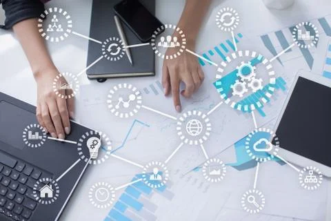 IOT. Internet of things. Automation and modern technology concept. Stock Illustration