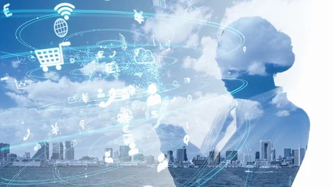 IoT (Internet of THings) concept. Business and technology. Stock Footage 105392264