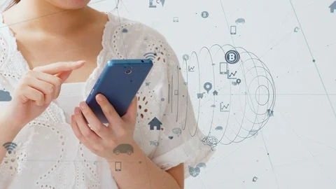 IoT (Internet of Things) concept. Communication network. Stock Footage 122619257