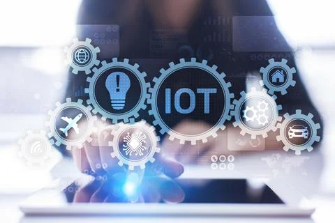 IOT Internet of things Digital transformation Modern Technology concept on 스톡 사진