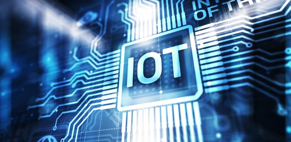 IOT Internet of things Digital transformation Modern Technology concept on vi Stock Photos