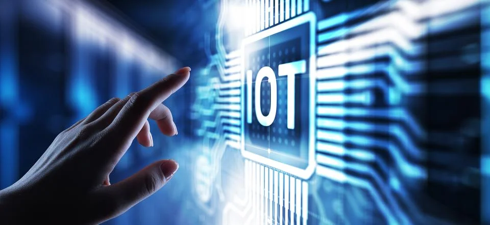 IOT Internet of things Digital transformation Modern Technology concept on vi Stock Photos