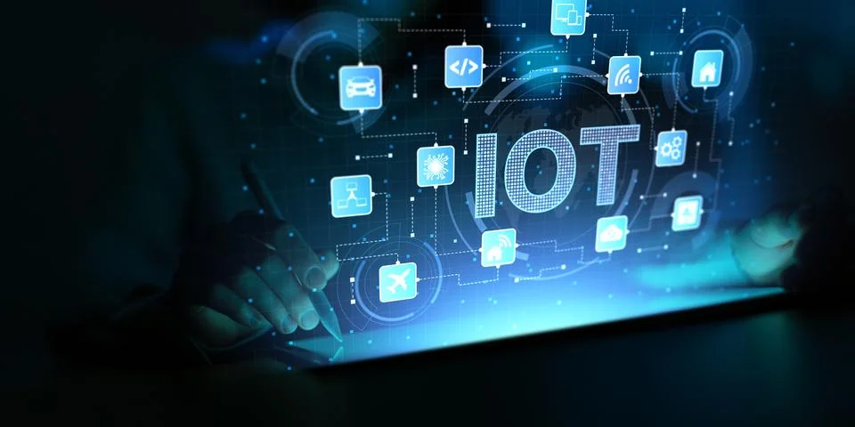 IOT Internet of Things for Smart Home Automation and Connected Devices Stock Photos