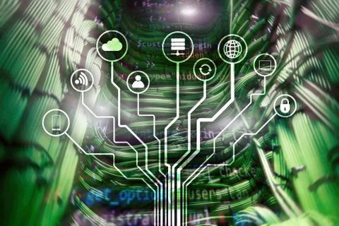 IOT, Internet of things, telecommunication concept. Stock-Illustration