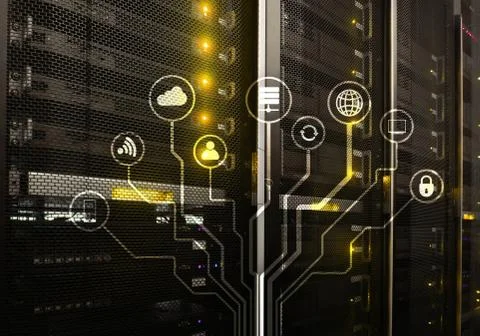 IOT, Internet of things, telecommunication concept. Ilustración de archivo