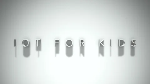 Iot for kids 3D title animation white text on a white background Stock Footage 299427556
