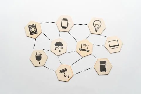 Iot or Internet of things concept. Internet of things concept. Remote control Stock Photos