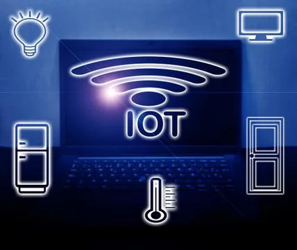 IOT PC BACKGROUND Stock Illustration