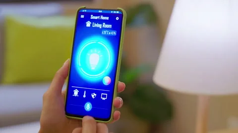 IOT smart home concept closeup Stock Footage 176390182