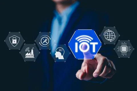 IoT Technology and Wireless Connectivity Concept. Internet of Things, Stock Photos