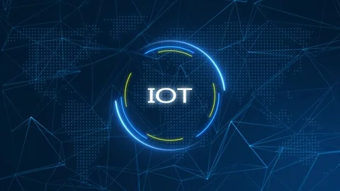 IOT Text Effect Technology Background Stock Footage 262598831
