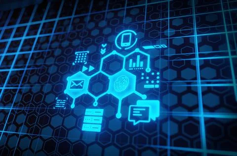 IoT theme with abstract high speed technology Stock Illustration