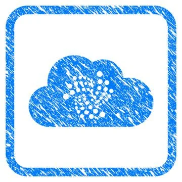 Iota Cloud Framed Stamp Illustrazione stock