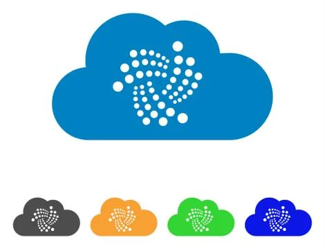 Iota Cloud Vector Icon Illustrazione stock