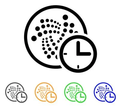 Iota Credit Clock Vector Icon Stock Illustration