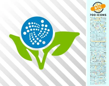 Iota Eco Startup Flat Icon with Bonus Stockillustratie