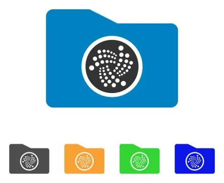 Iota Folder Vector Icon 스톡 일러스트