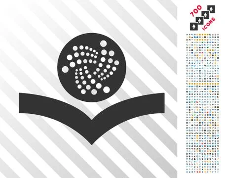 Iota Knowledge Flat Icon with Bonus Illustrazione stock