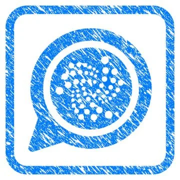 Iota Message Cloud Framed Stamp Illustrazione stock