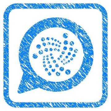 Iota Message Cloud Framed Stamp Stockillustratie