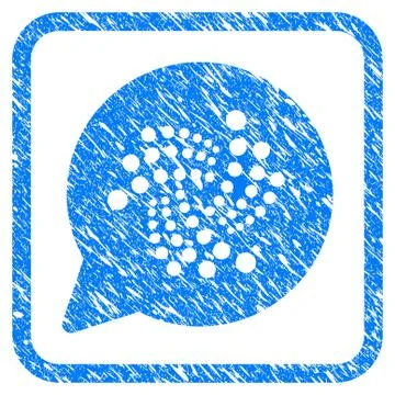 Iota Message Cloud Framed Stamp Illustrazione stock