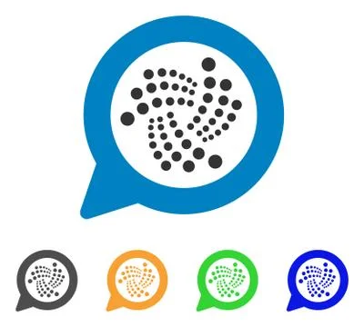 Iota Message Cloud Vector Icon Stock Illustration