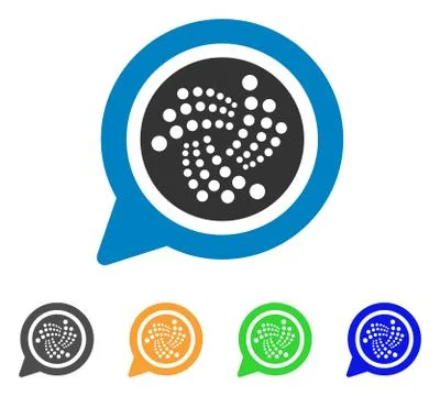 Iota Message Cloud Vector Icon Stock Illustration