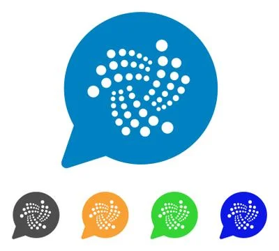 Iota Message Cloud Vector Icon Stock Illustration