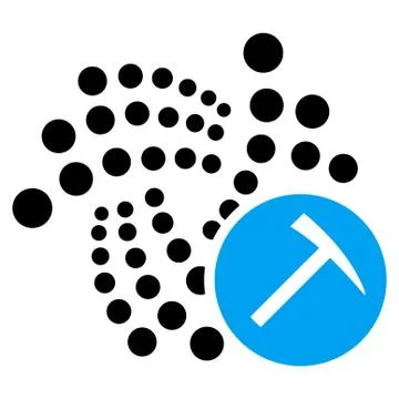 Iota Mining Hammer Flat Icon イラスト素材